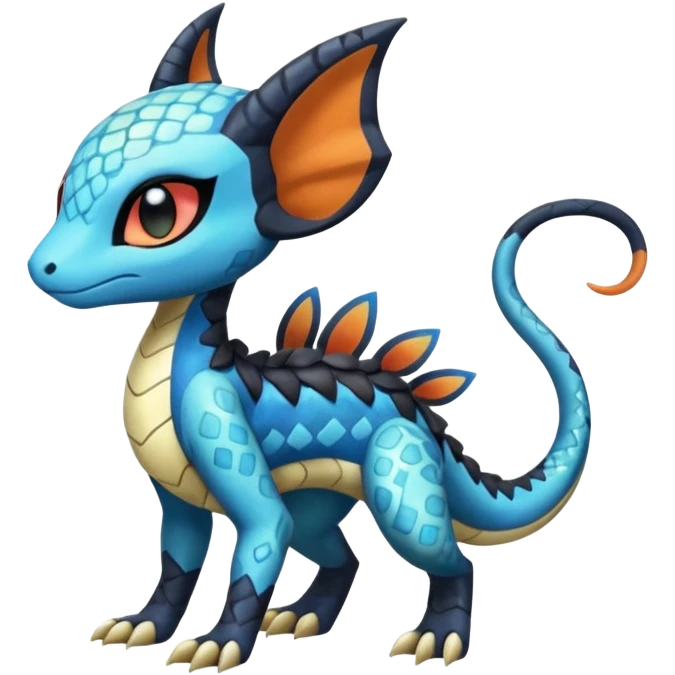 Cute Realistic Meloetta-Dewott-Salandit-Nargacuga-Pokémon-Fakémon-fusion-hybrid-creature emoji