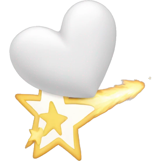 White heart shooting star emoji