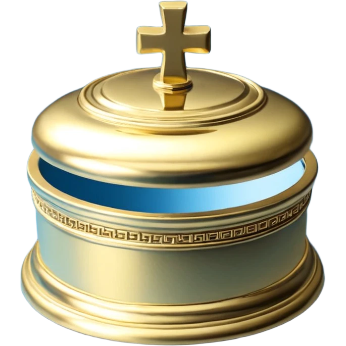 шкатулка маленькая золотая круглая драгоценность  emoji