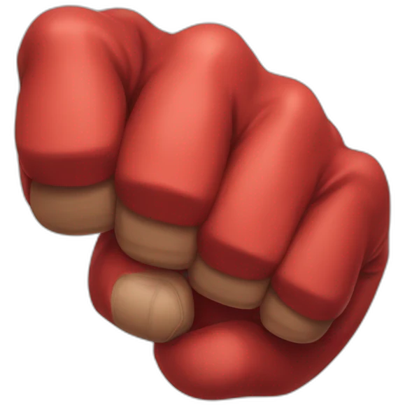 Saitama red hand punch emoji