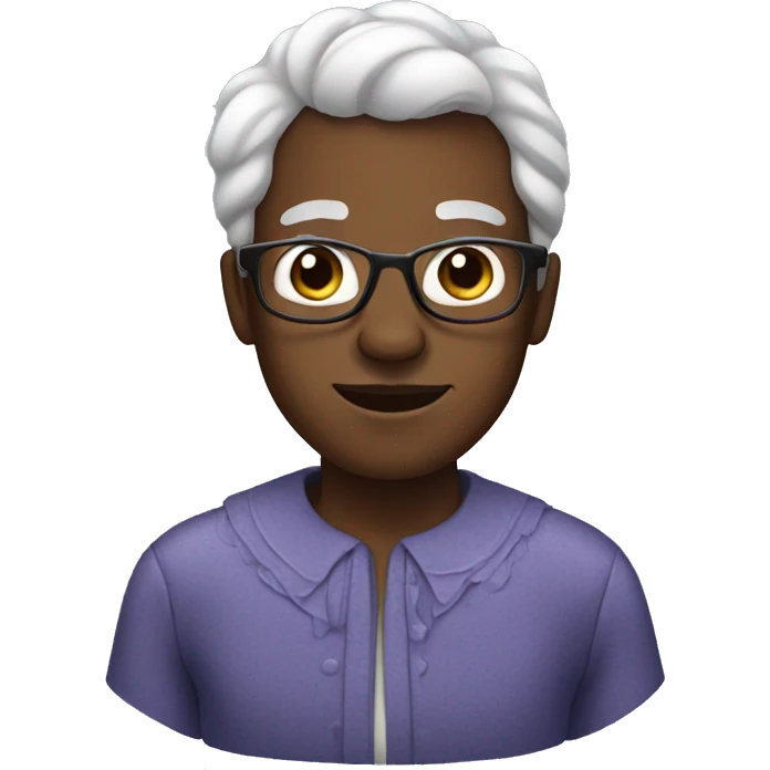 black man in a grandma costume emoji