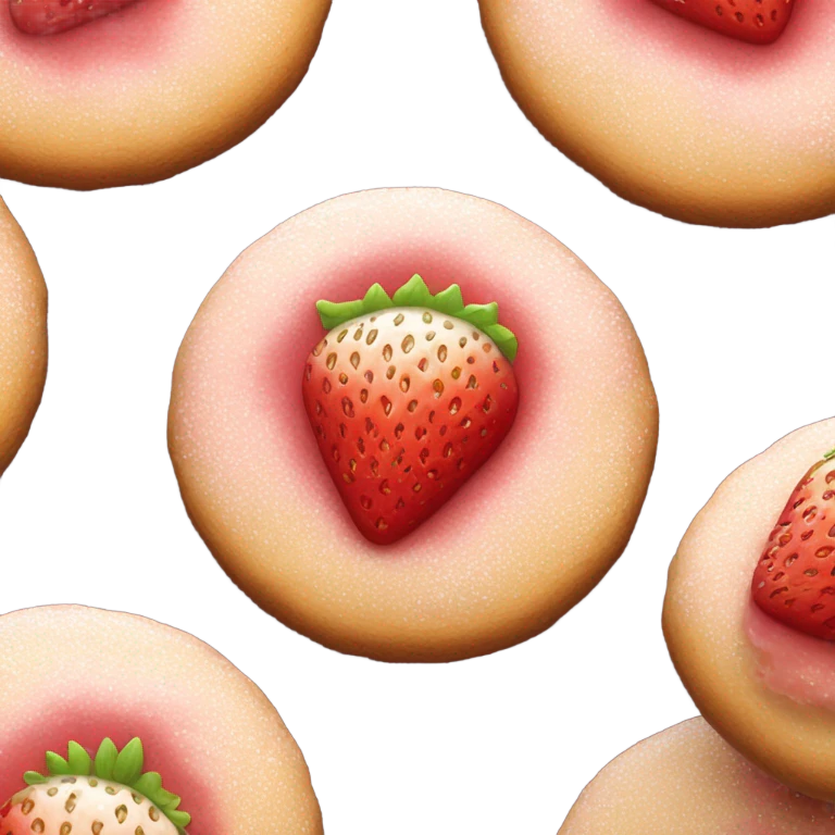 Strawberry cookie emoji