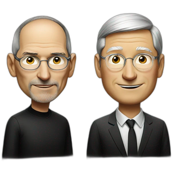Steve jobs and tim cook emoji