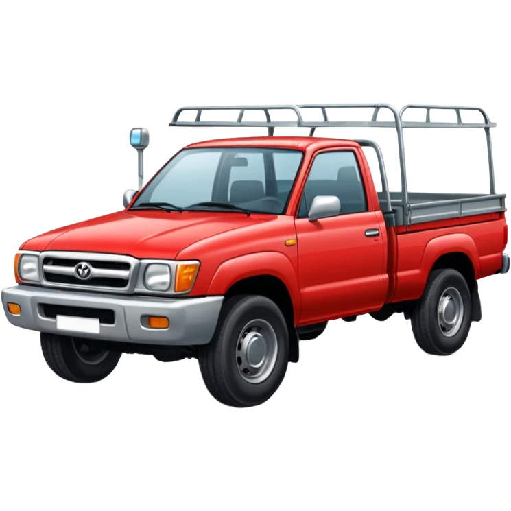 Red 1999 hilux with steel trya emoji
