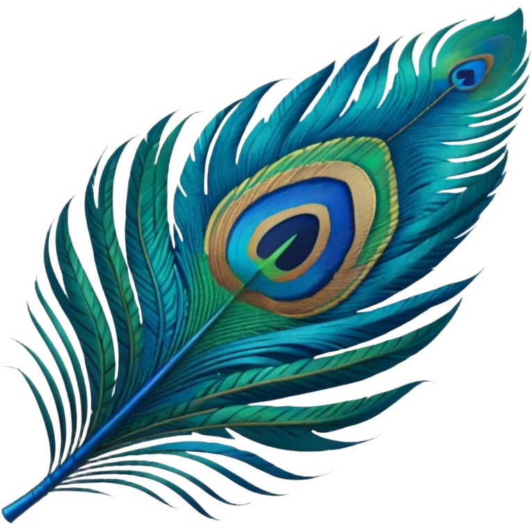 Emoji of peacock feather emoji