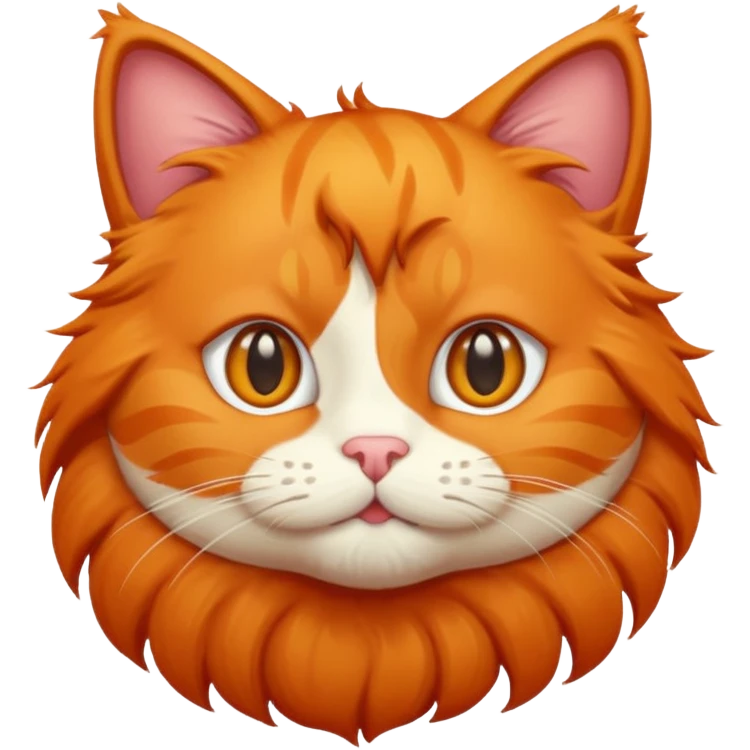 orange and cute cartoony cat emoji