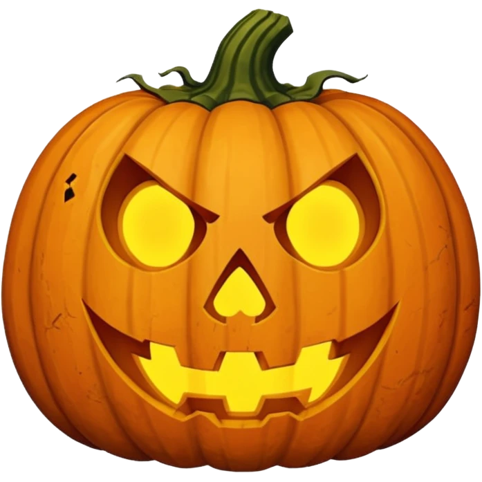 A Cursed, Weathered Halloween Pumpkin emoji