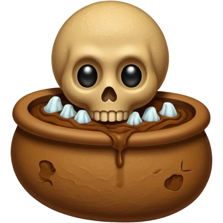 (( poop emoji))with  tiny skeletons inside emoji