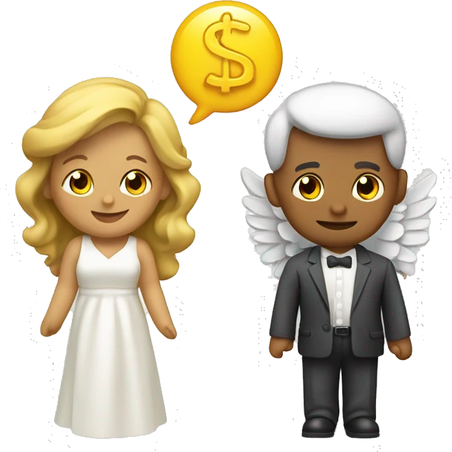 felicidad y dinero angel emoji