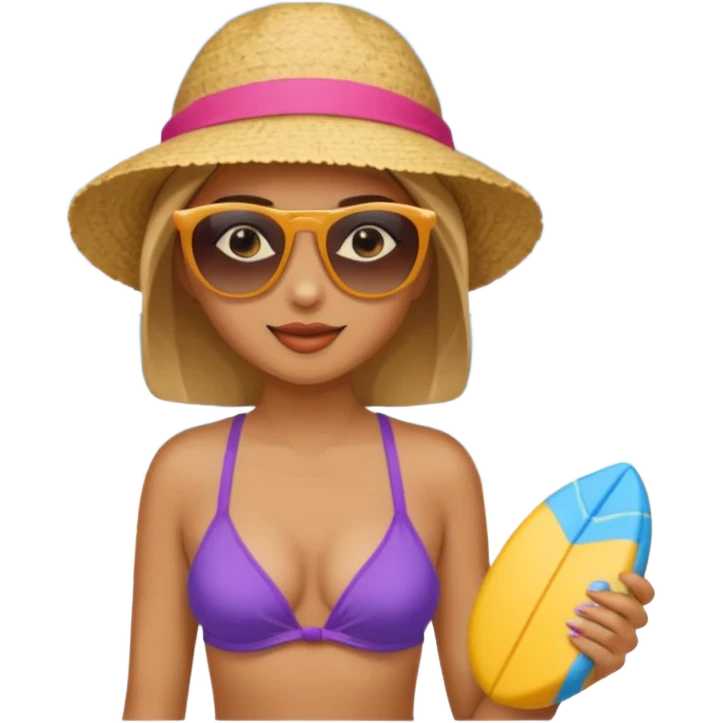 MUJER EN LA PLAYA emoji