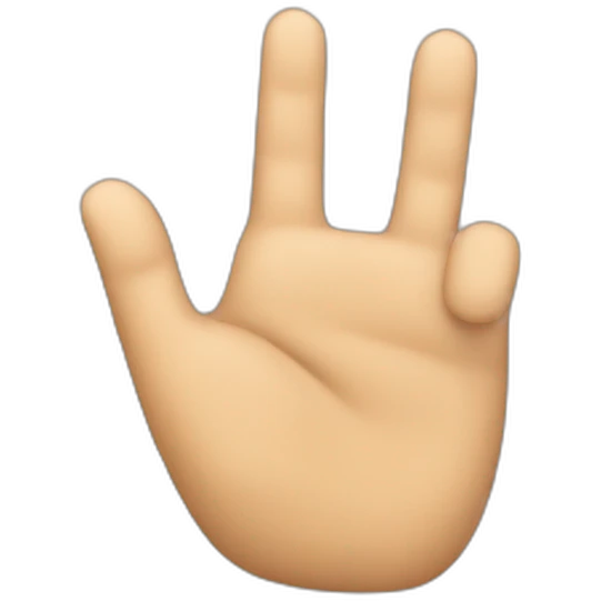 mano señalando el frente emoji
