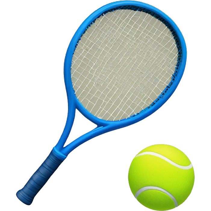 deep blue tennis racket  emoji