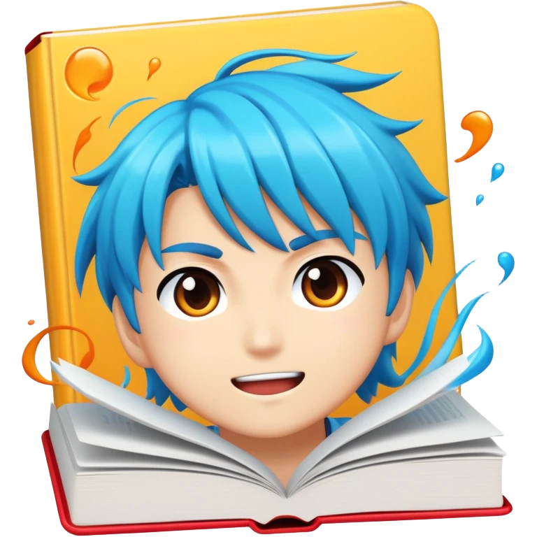 manga book with action cover emoji