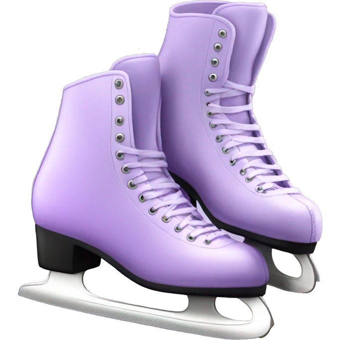Lilac ice skates realistic  emoji