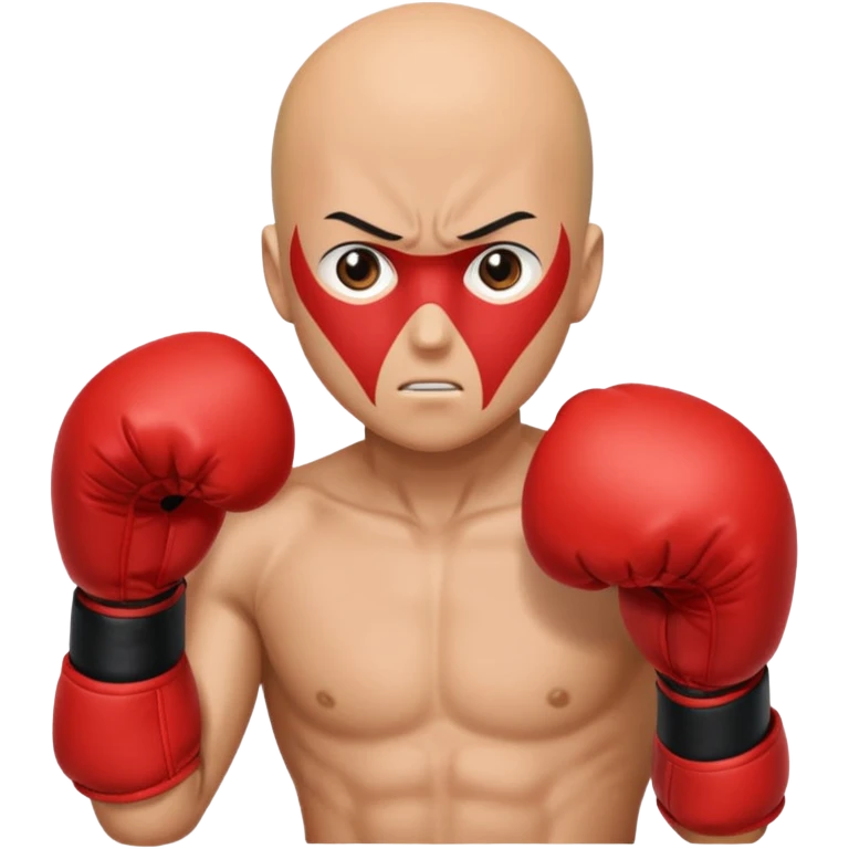 Saitama red hand punch with a boxing glove emoji