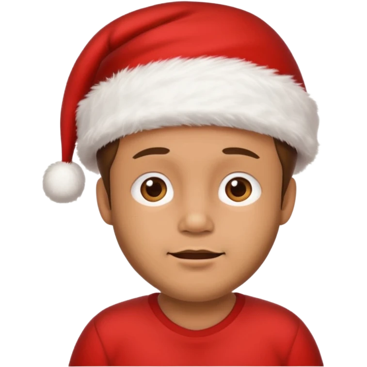 pregnant man emoji but with a santa hat emoji