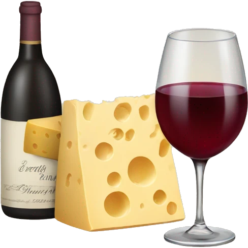 Wine and cheese emoji