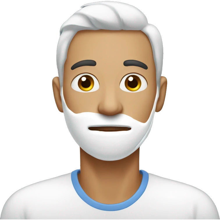 man with milk on his face  emoji