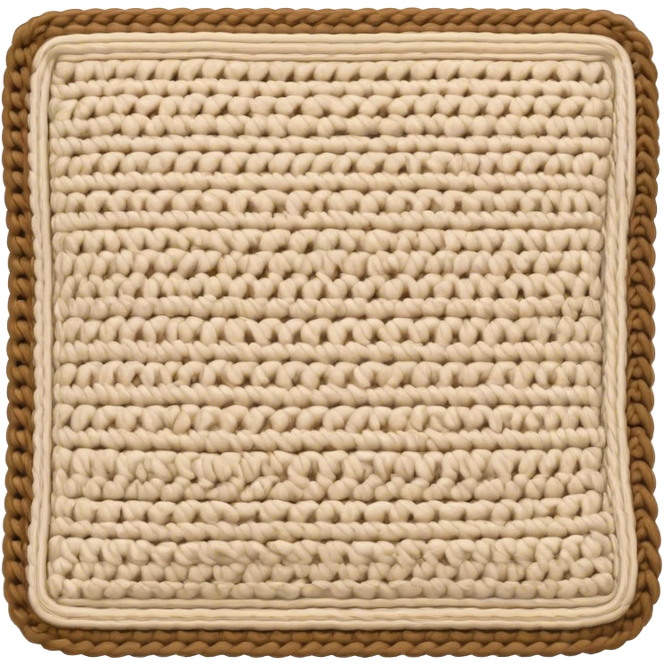 crocheted beige blanket emoji