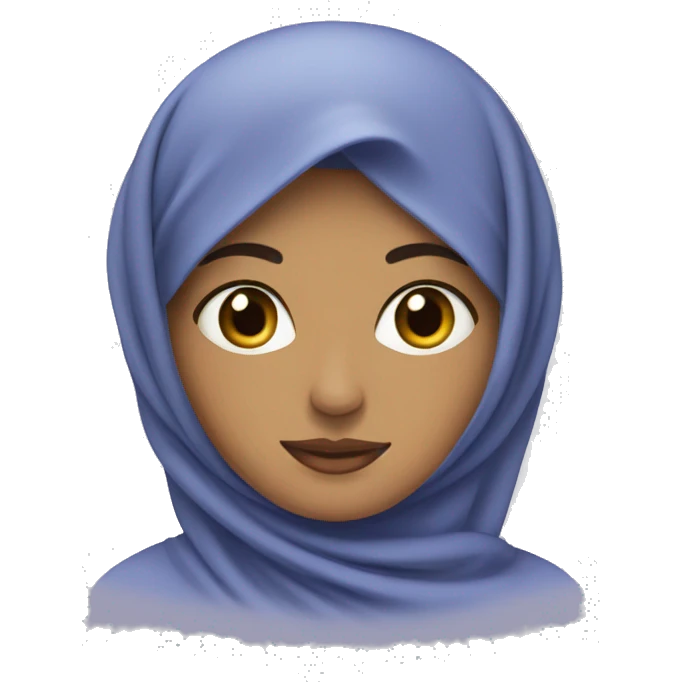 Arab Muslim woman with periwinkle emoji
