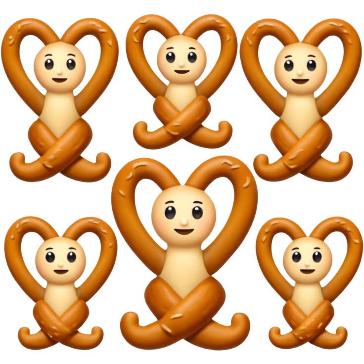 Little pretzel people  emoji