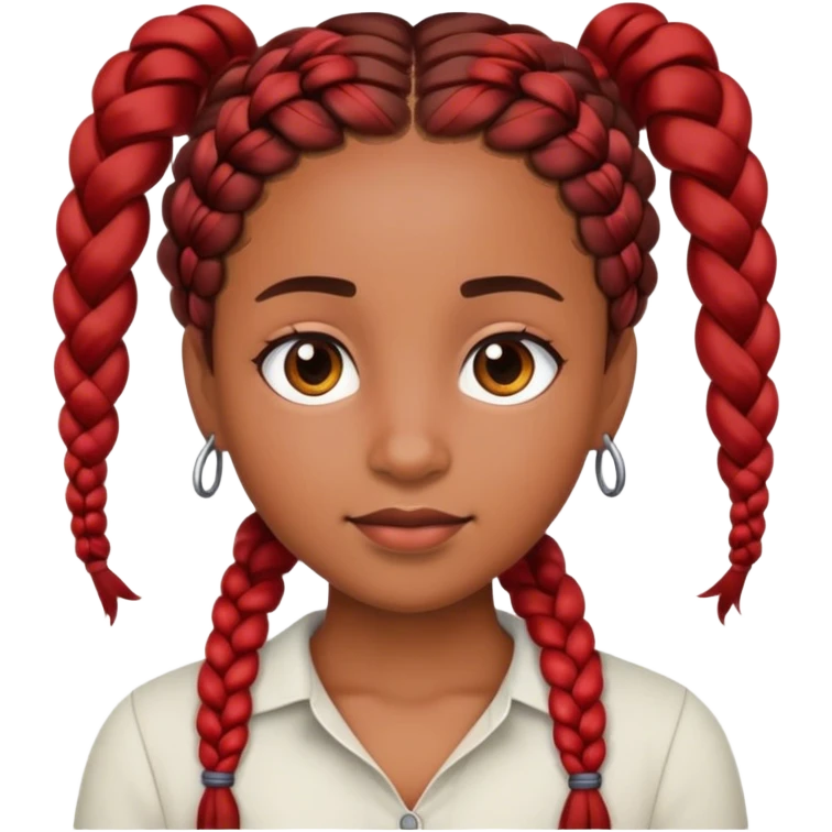 klein on braids with red strands emoji