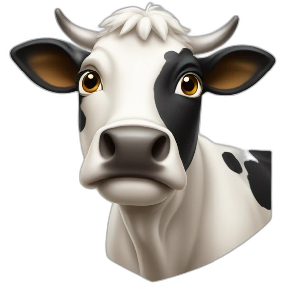 Vache énorme dans un pré emoji