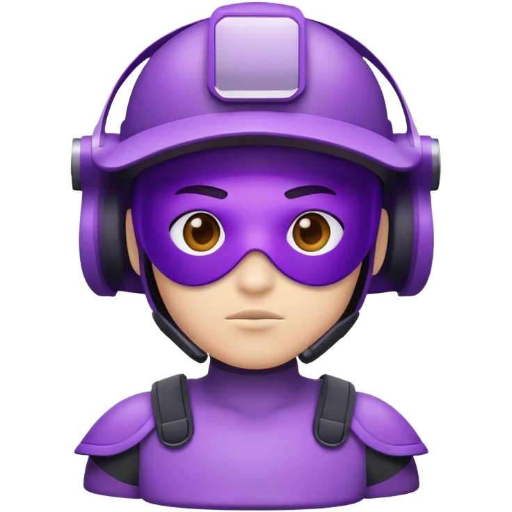 imposter character with visor emoji