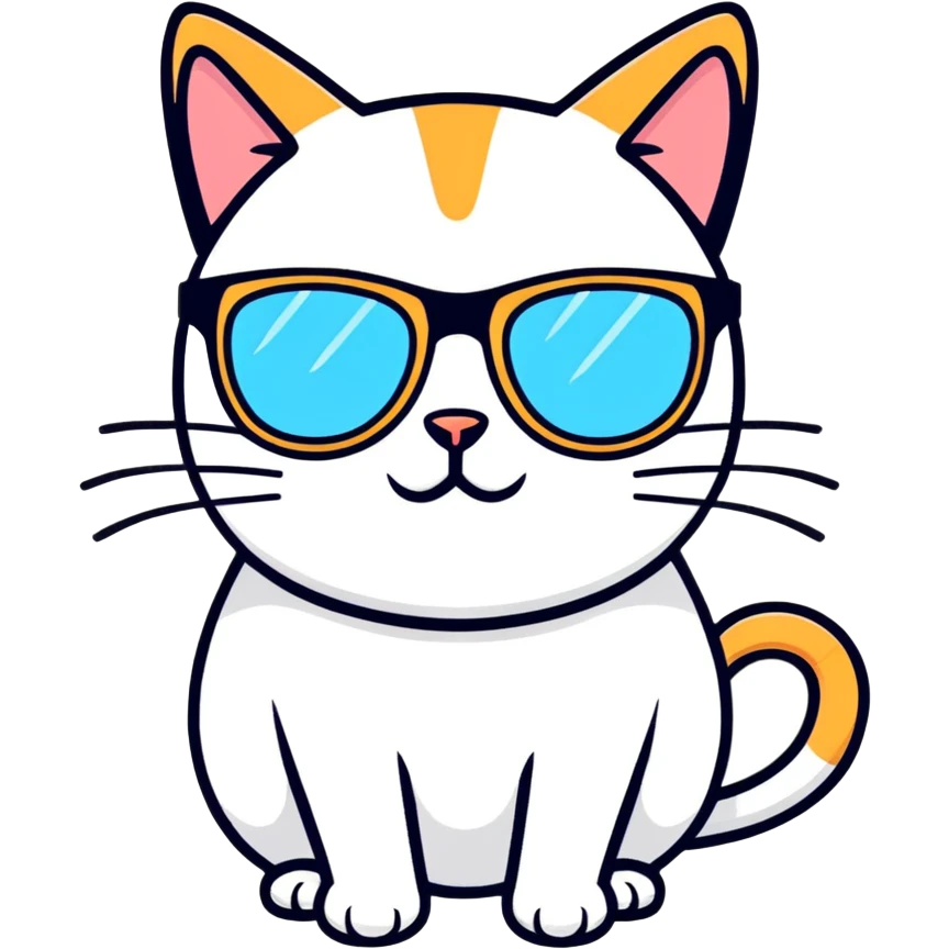 Cat with sunglasses emoji