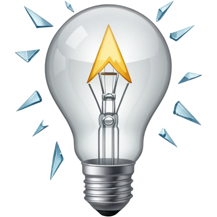 broken light bulb emoji