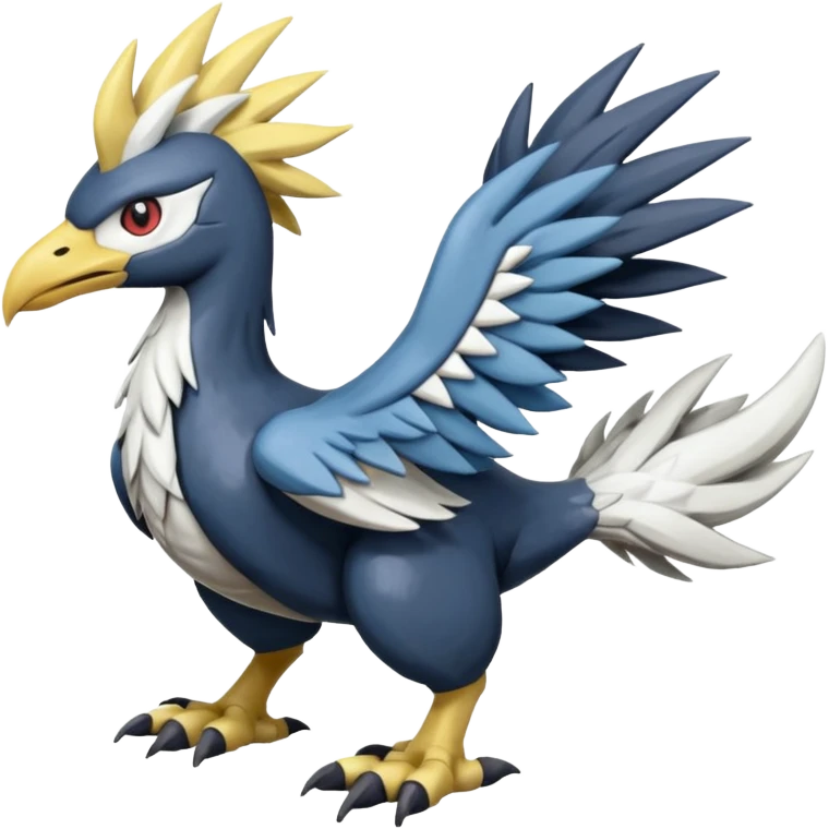Nargacuga-Chocobo-Dialga-Silvally-Pokémon-Fusion, full body emoji