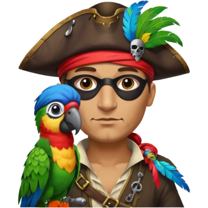 pirate and parrot emoji