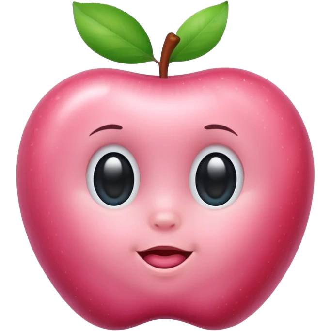 baby pink colored apple emoji