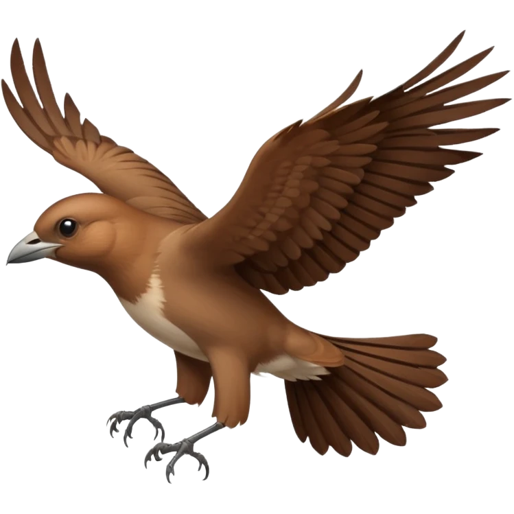 Nightingale bird fly emoji