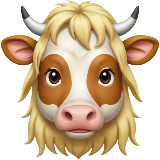 cow with long blonde hair emoji