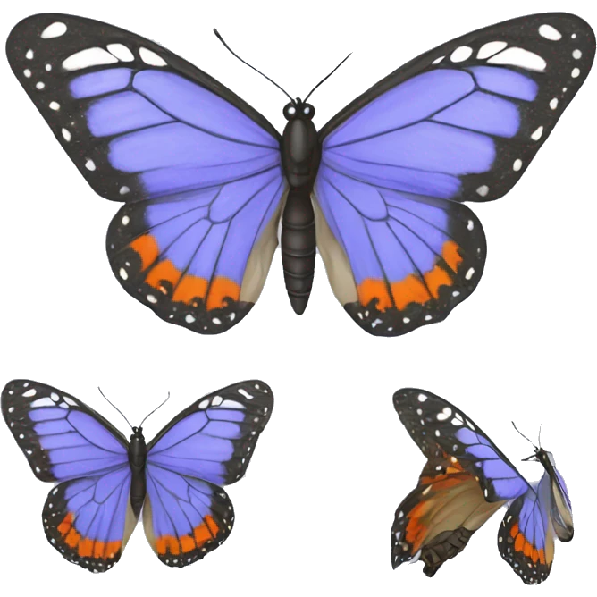 Periwinkle monarch butterfly  emoji