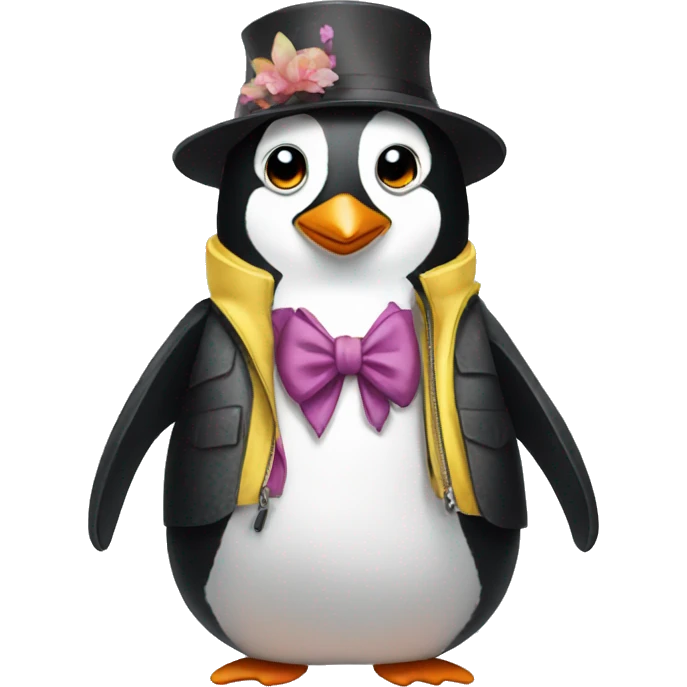 Fashionista Penguin  emoji
