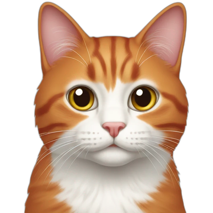 Red white cat emoji