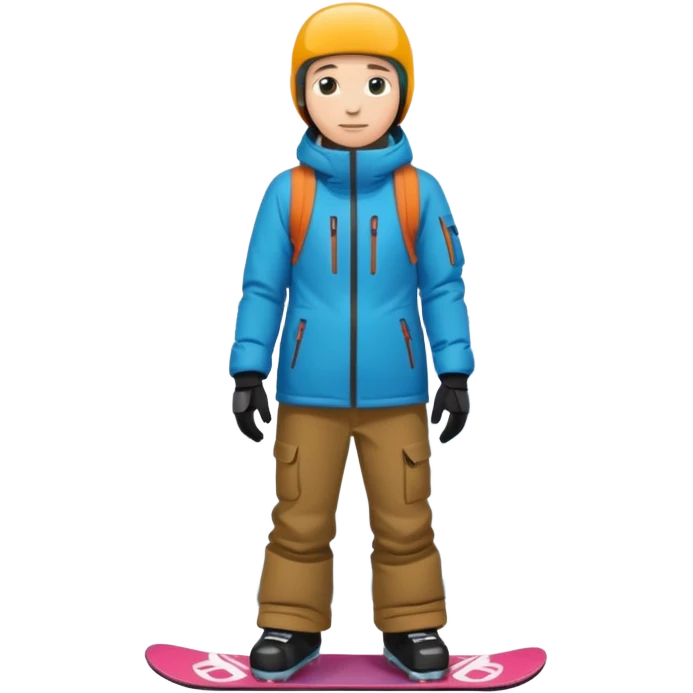 Snowboarder hold full body emoji