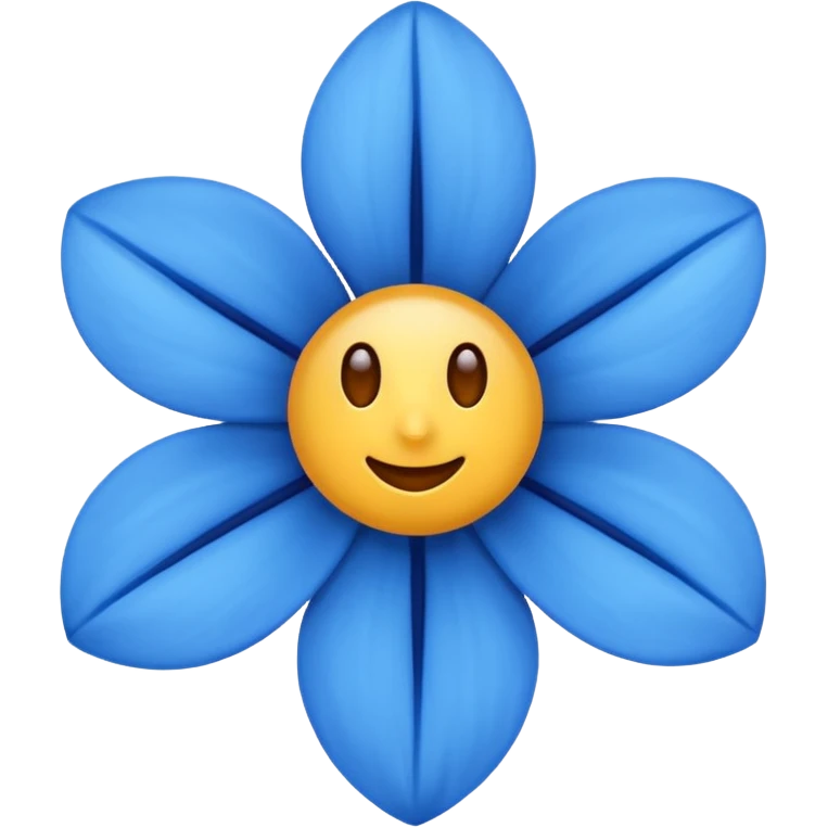 blue flower emoji