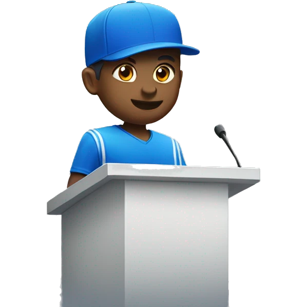 Sports podium blue emoji