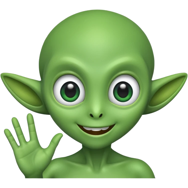 Extraterrestre qui salut  emoji