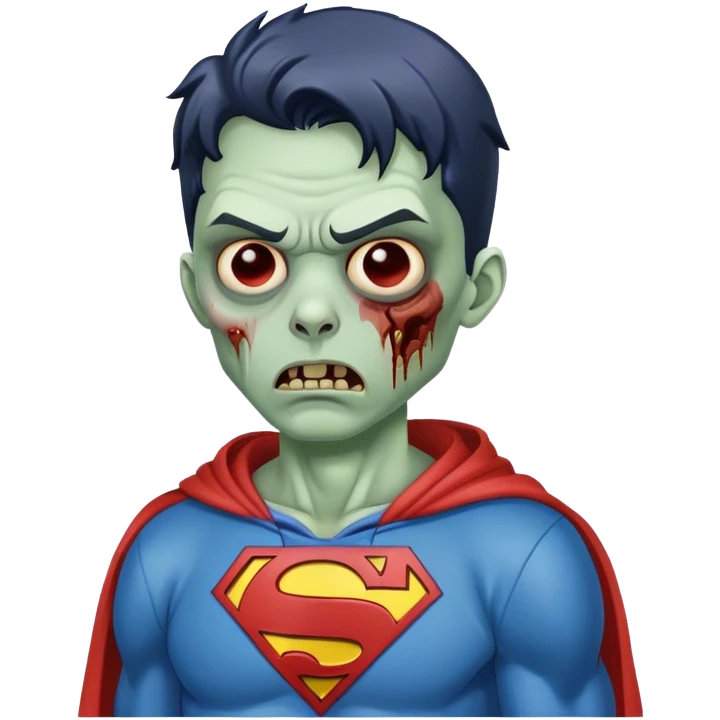 zombie in Superman hoodie ￼ emoji