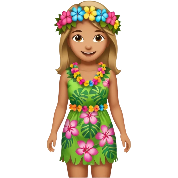 MUJER CUERPO COMPLETO HAWAI emoji