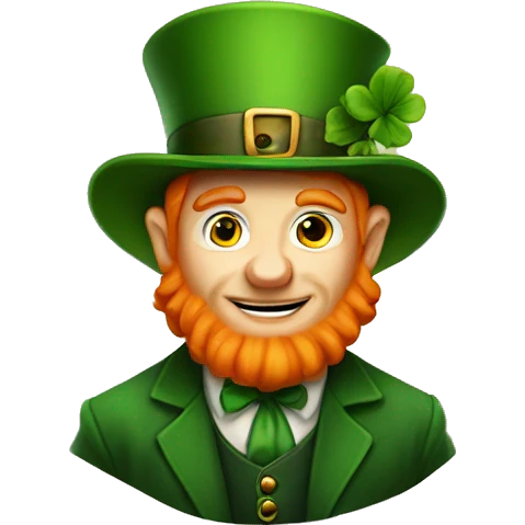 Orange hair leprechaun  emoji