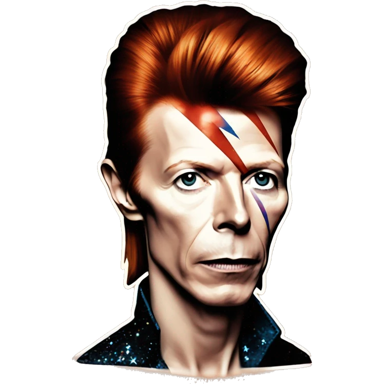 David bowie as Ziggy stardust emoji