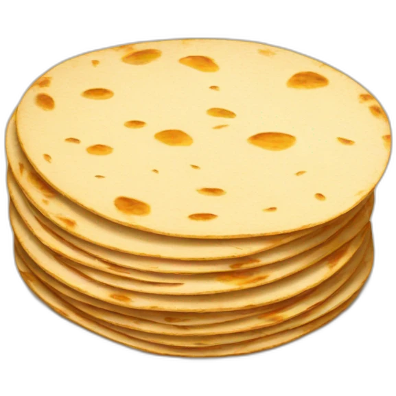 Small Stack of tortillas with some grill marks emoji