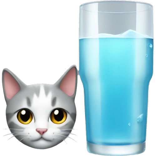 Glass and cat emoji