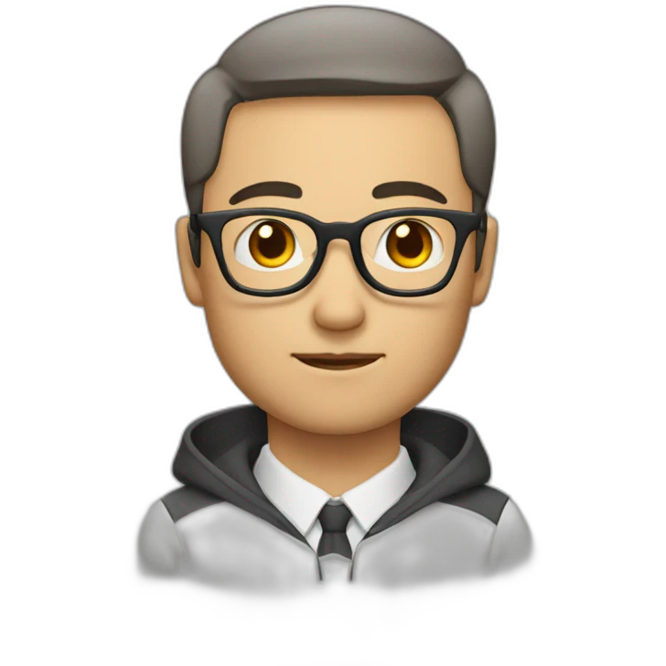 man-glasses-shorthair-teacher-kind-strict-Chinese emoji