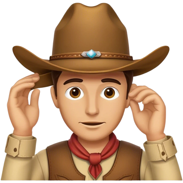 Cowboy tipping his hat emoji